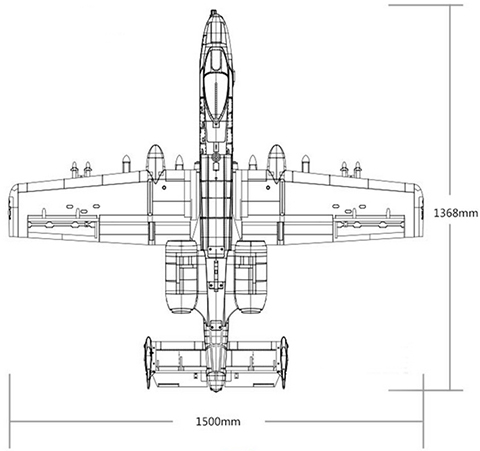 FMS A-10 Dimensions