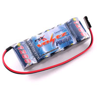 Voltz 1200mah 5-cell 6v Straight Pack w/Futaba Connector