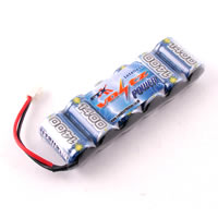 Voltz 1400mah Nimh 6-cell 7.2v Straight Pack w/Micro Connector - RC18T