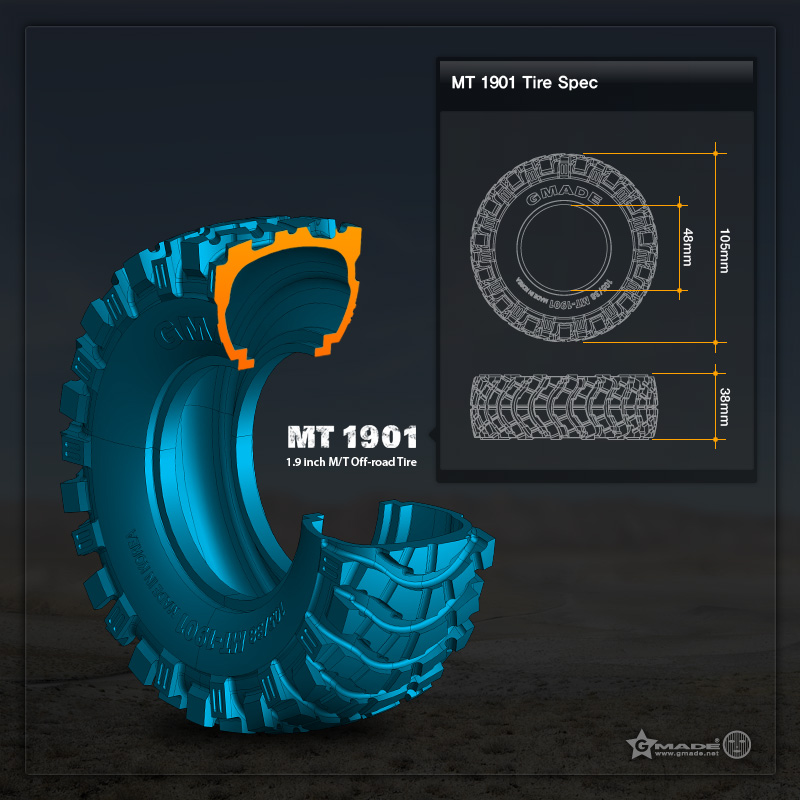 MT1901 Tyre Size