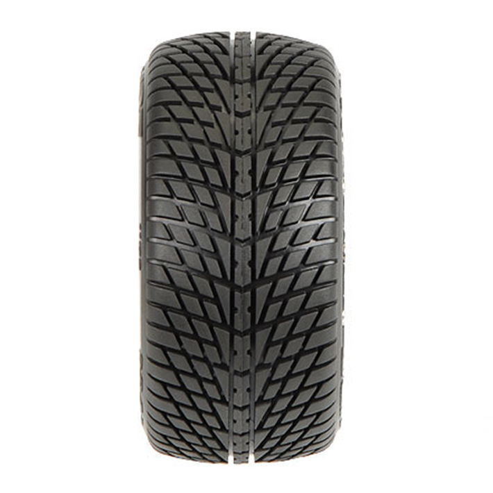 Proline&nbsp;Road Rage Street Tires Mounted on Desperado Black Wheels for 1:16 E-REVO