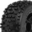 Proline Badlands 3.8" Tyres Mounted on Desperado Black 1/2 Offset 17mm Wheels (2)