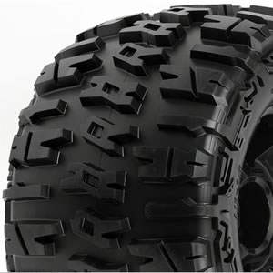 Trencher X 3.8" All Terrain Front or Rear Truck Tyres Pre-Mounted on Desperado Black Wheels (2)