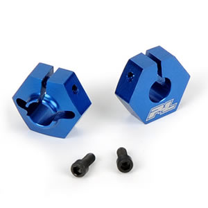 Aluminum 12mm Front Clamping Hex Adapters for the Associated B4.1 +8mm