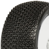 Caliber' VTR 4.0" (M2) 1/8th Truck Tyres Pre-Mounted on VTR Zero Offset Wheels - White (2)