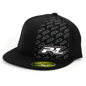 Icon Black Flat Bill FlexFit Hat (L/XL)