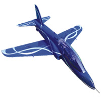 ARTF Fibreglass Hawk 70mm EDF Jet - Blue