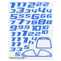 1/10th On-Road Factory Numbers - Blue