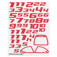 1/10th On-Road Factory Numbers - Red