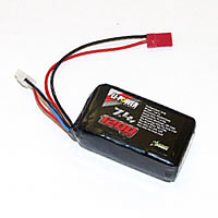 10C 1200mah 7.4v 2-Cell RX LiPO Battery