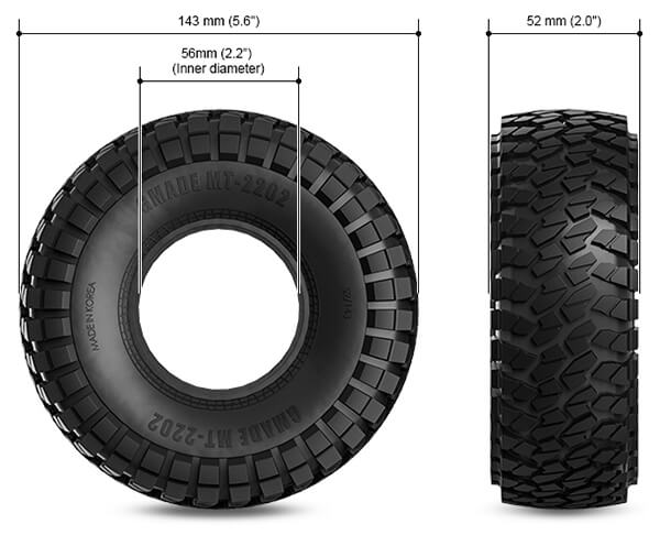 MT1904 Tyre Size