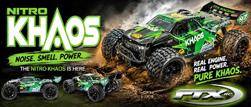 FTX KHAOS 1/10 NITRO 4WD TRUGGY RTR WITH .21 ENGINE FTX KHAOS 1/10 NITRO 4WD TRUGGY RTR WITH .21 ENGINE