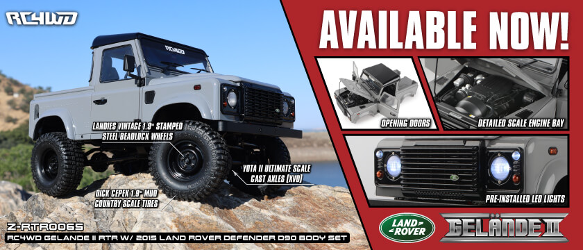RC4WD GELANDE II WITH LAND ROVER DEFENDER D90 BODY SET