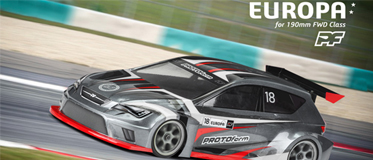 PROTOFORM 'EUROPA' LIGHTWEIGHT 190MM FWD CHASSIS CLEAR BODY