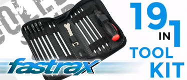 FASTRAX 19-IN-1 TOOL BAG 3XSLOT, 3X PH 6XHEX, 4XNUT 1X 5/8MM WRENCH