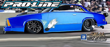 PROLINE CHEVROLET MALIBU CLEAR DRAG CAR BODY FOR SLASH/DR10