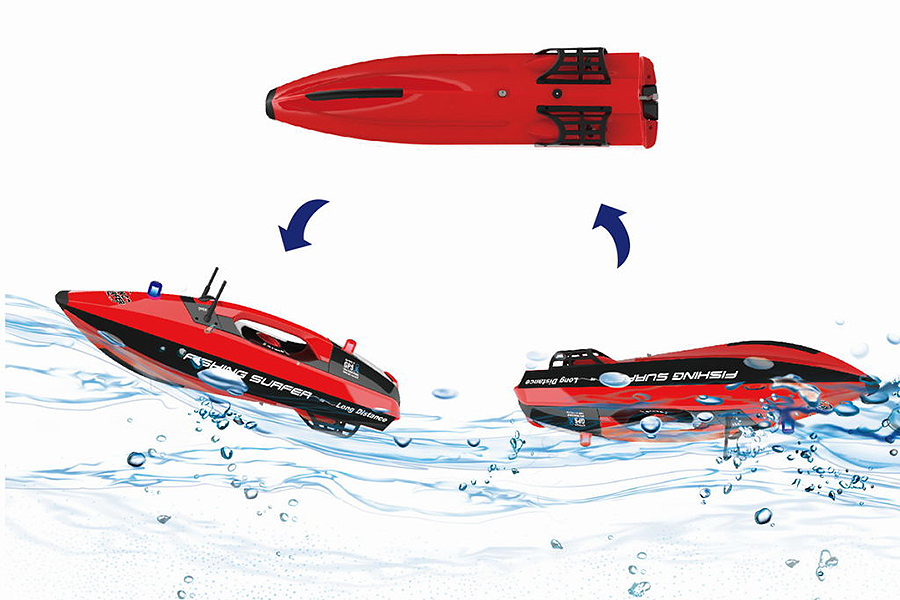 fishing people surf launched rc bait release gps boat #fp3251