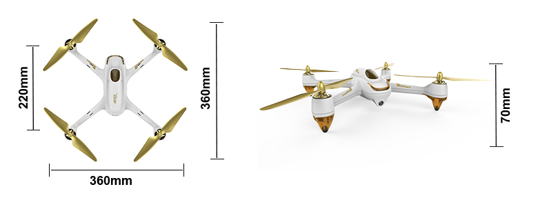 H501S Quadcopter Dimensions