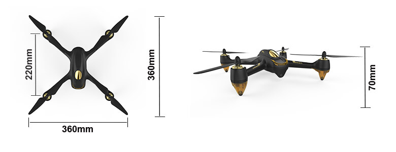 H501S Quadcopter Dimensions