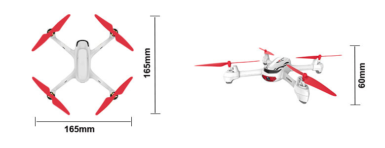 H502E Quadcopter Dimensions