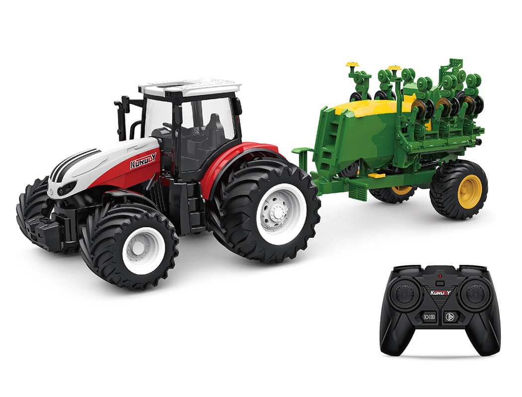 Remote Control Tractor, 1:24 Scale 2.4GHz Toy with Trailer