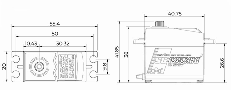SAV-SC0253MG+ Size