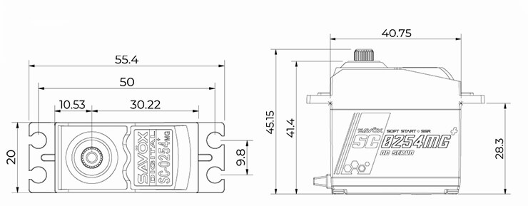 SAV-SC0254MG+ Size