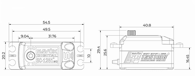 SAV-SC1251MG+ Size