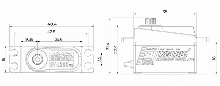 SAV-SV1251MG+ Size
