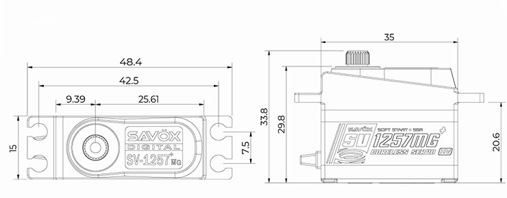 SAV-SV1257MG+ Size