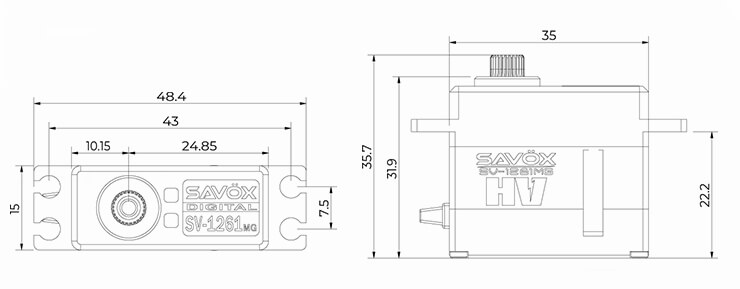 SAV-SV1261MG Size