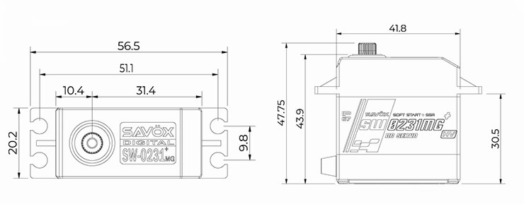 SAV-SW0231MG+ Size