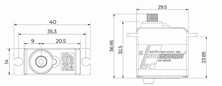 SAV-SW0250MG+ Size