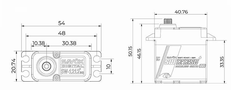 SAV-SW1212SG+ Size