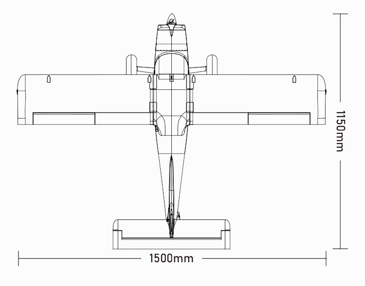 Xfly Tasman Bush Trainer 1500mm Wingspan W O Tx Rx Batt Xf106p Darbro Rc Models