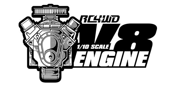 RC4WD 1/10 V8 SCALE ENGINE LOGO
